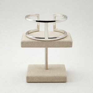 Silver Forever Cutout Squared Open Cuff Bracelet